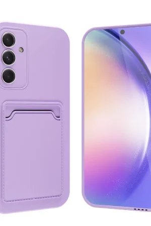 Jusqu’à Épuisement Des Stocks ShieldCase Coque en silicone Samsung Galaxy A15 avec porte-carte (violet)