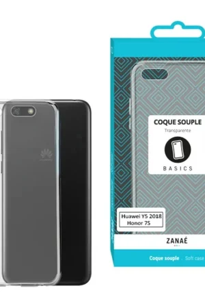 Prix Choc Coque Softgel pour Huawei Y5 (2018) Transparente
