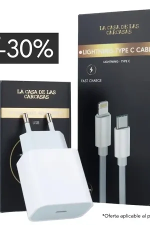 Pack Chargement - Chargeur Rapide iPhone + Câble Type C/Lightning Commander Vite