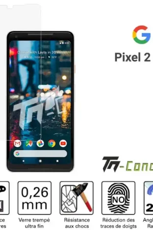 Offre Limitée Google Pixel 2 XL - Verre trempé TM-Concept® - Gamme Standard Premium