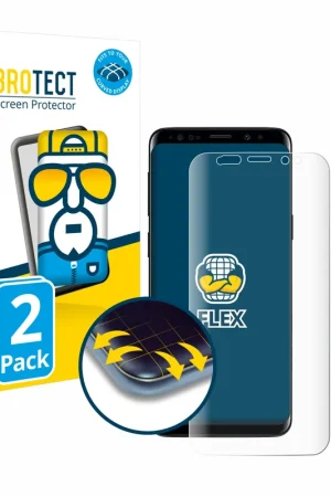 2 Pièces BROTECT Flex Full-Cover film de protection pour Samsung Galaxy S9 Pas Cher