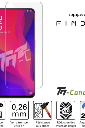 Nouvelle Collection Oppo Find X - Verre trempé TM-Concept® - Gamme Standard Premium