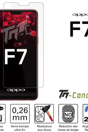 Oppo F7 - Verre trempé TM-Concept® - Gamme Standard Premium Expédition Rapide