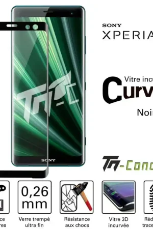 Nouvelle Collection Sony Xperia XZ3 - Verre trempé 3D Curved - Noir - TM-Concept®
