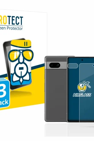 Must-Have 3 Pièces BROTECT AirGlass Protection d'écran en verre pour Google Pixel 7a (Avant+Caméra)