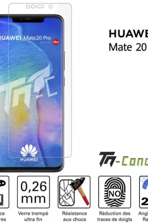 Réduction Huawei Mate 20 Pro - Verre trempé TM-Concept® - Gamme Standard Premium