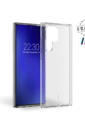 Coque Renforcée Samsung G S22 Ultra 5G PULSE Made in France Garantie à vie Transparente Force Case Prix Réduit