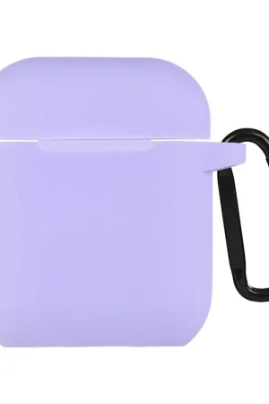 Étui pour Écouteurs Bluetooth en silicone Soft Mauve compatible avec Airpods Nouvel Arrivage