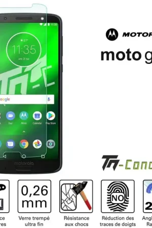 Commander Maintenant Motorola Moto G6 Plus - Verre trempé TM-Concept® - Gamme Standard Premium