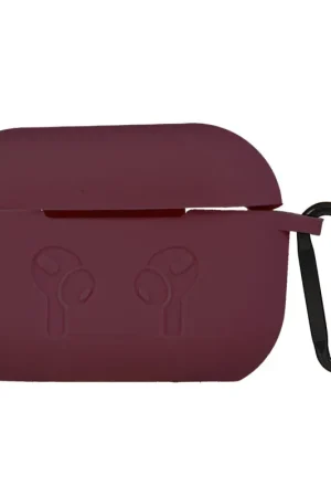 Acheter Direct Étui pour Écouteurs Bluetooth Pro en silicone Lisse Bordeaux compatible avec Airpods Pro