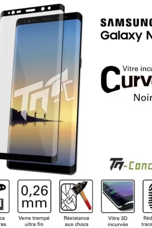 Solde Samsung Galaxy Note 9 - Verre trempé 3D Curved - Noir - TM-Concept®