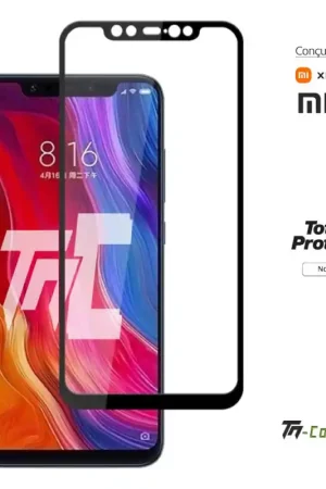 Xiaomi Mi 8 - Vitre protection intégrale - verre trempé avec cadre Noir - TM-Concept® Livraison Express
