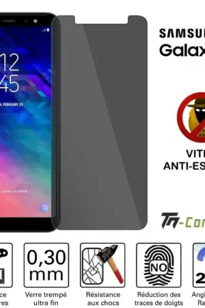 Samsung Galaxy A6 Plus (2018) - Verre trempé Anti-Espions - TM-Concept® Haute Qualité
