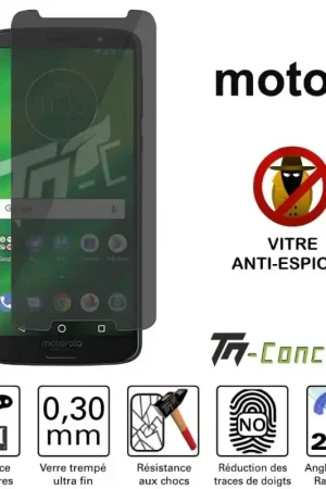 Prix Cassé Motorola Moto G6 - Verre trempé Anti-Espions - TM-Concept®