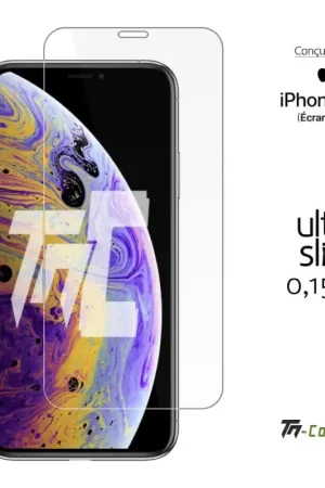 Retour Gratuit Apple iPhone XS - Verre trempé Ultra Slim 0,15 mm - TM-Concept®