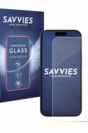 3 Pièces Savvies Clear Protection d'écran en verre trempé pour Apple iPhone 15 Bon Plan
