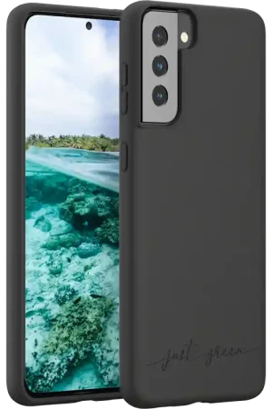 Dernier Modèle Coque Samsung G S21plus 5G Noire Just Green