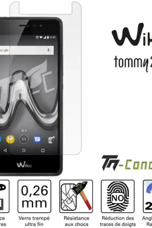 Wiko Tommy 2 Plus - Vitre de Protection Standard Premium - TM-Concept® - Verre trempé Retour Gratuit