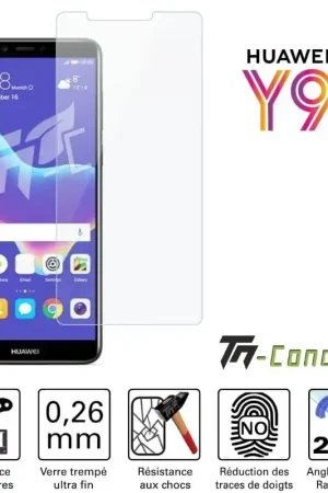 Prix Bas Huawei Y9 (2018) - Vitre de Protection Standard Premium - TM-Concept® - Verre trempé