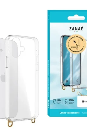 Réduction Coque transparente avec anneaux amovibles pour iPhone 17