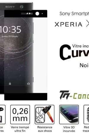 Sony Xperia XA2 - Vitre de Protection 3D Curved - TM-Concept® - Verre trempé Nouveauté