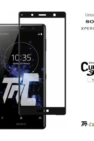 Sony Xperia XZ2 Compact - Verre trempé 3D incurvé - Noir - TM-Concept® Super Prix