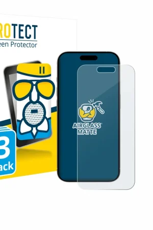 3 Pièces BROTECT AirGlass Matte Protection d'écran en verre mat pour Apple iPhone 15 Produit De Marque