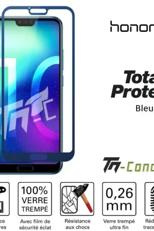 Nouveauté Huawei Honor 10 - Vitre protection intégrale - verre trempé - Total Protect TM-Concept®