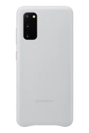 Coque Samsung galaxy S20 en cuir véritable - grise Promotion Saisonnière