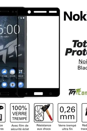 Nokia 5 - Vitre de Protection - Total Protect - TM-Concept® - Verre trempé Livraison Gratuite