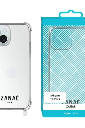 Bon Marché Coque transparente avec anneaux pour iPhone 15 Plus