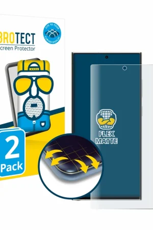 2 Pièces BROTECT Flex Matte Full-Cover Protection d'écran intégral mat pour Samsung Galaxy S23 Ultra Certifié