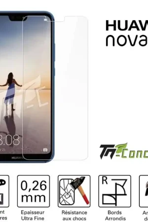 Nouvelle Collection Huawei Nova 3e - Vitre de Protection Standard Premium - TM-Concept® - Verre trempé