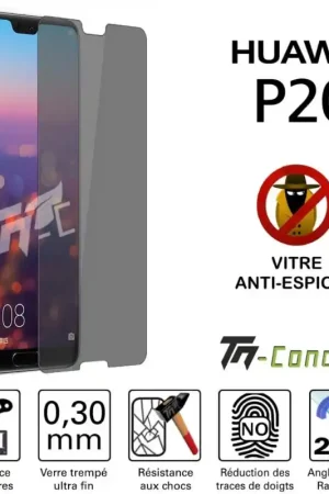 Super Prix Huawei P20 - Vitre de Protection Anti-Espions - TM-Concept® - Verre trempé