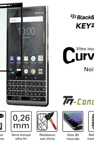 Offre Exclusive BlackBerry KEY2 - Vitre de Protection 3D Curved - TM-Concept® - Verre trempé
