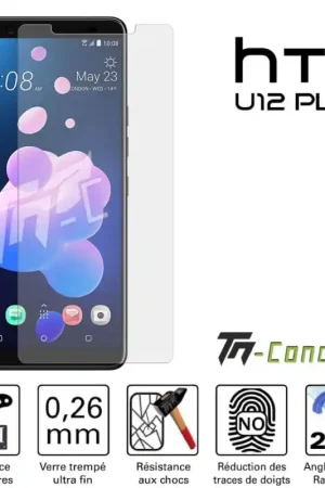 HTC U12+ Vitre de Protection Standard Premium - TM-Concept® - Verre trempé Must-Have