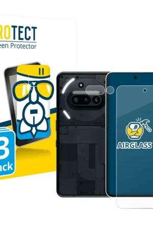 3 Pièces BROTECT AirGlass Protection d'écran en verre pour Nothing Phone (3a) (Avant+Caméra) Livraison Gratuite