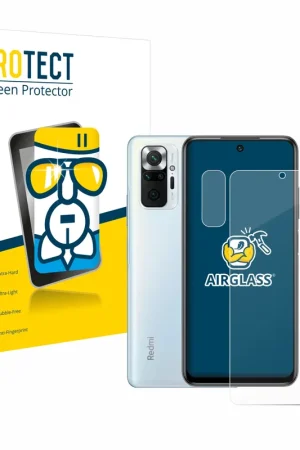 Vente Flash BROTECT AirGlass Protection d'écran en verre pour Xiaomi Redmi Note 10 Pro (Avant+Caméra)