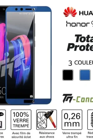 Offre Du Jour Huawei Honor 9 Lite - Vitre protection intégrale - Verre trempé avec cadre - TM-Concept®