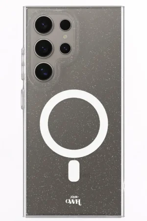 xoxo Wildhearts Coque Samsung Galaxy S25 Ultra TPU pailleté avec MagSafe (transparent) Super Prix