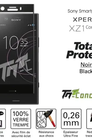 Sony Xperia XZ1 Compact - Vitre de Protection - Total Protect - TM-Concept® - Verre trempé Meilleure Vente