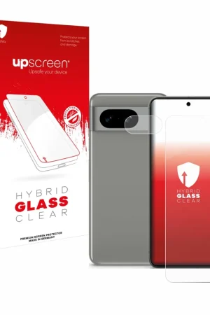Livraison Express upscreen Hybrid Glass Clear Premium Protection d'écran en verre pour Google Pixel 8 (Avant+Caméra)