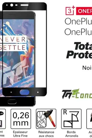 OnePlus 3/3T - Vitre de Protection - Total Protect - TM-Concept® - Verre trempé Dernière Chance