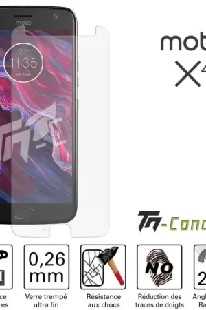 Acheter En Ligne Motorola Moto X4 - Vitre de Protection Standard Premium - TM-Concept® - Verre trempé