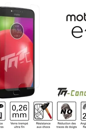 Motorola Moto E4 - Vitre de Protection Standard Premium - TM-Concept® - Verre trempé Achat Immédiat