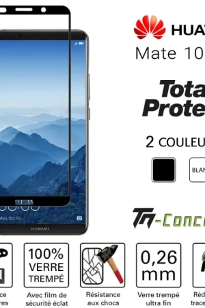 Commander Vite Huawei Mate 10 Pro - Vitre de Protection - Total Protect - TM-Concept® - Verre trempé
