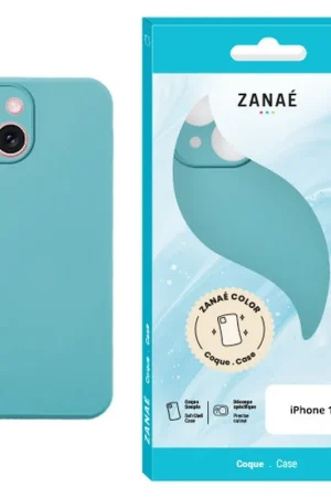 Remise Coque Zanae Color Bleu Sauge pour iPhone 15