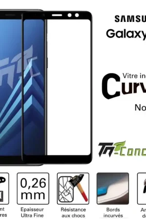 Samsung Galaxy A8+ (2018) - Vitre de Protection 3D Curved - TM-Concept® - Verre trempé Produit De Marque