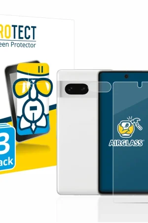 Commander Maintenant 3 Pièces BROTECT AirGlass Protection d'écran en verre pour Google Pixel 7 (Avant+Caméra)
