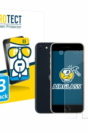 Authentique 3 Pièces BROTECT AirGlass Protection d'écran en verre pour Apple iPhone SE 3 2022 (Avant+Caméra)